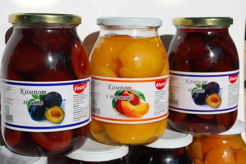 Fruta enlatada en almíbar